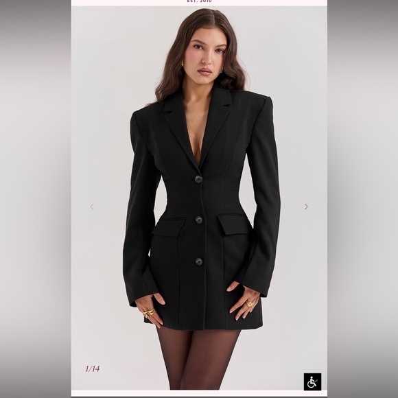 House of CB | Jackets & Coats | New House Of Cb Amia Black Blazer Mini Dress